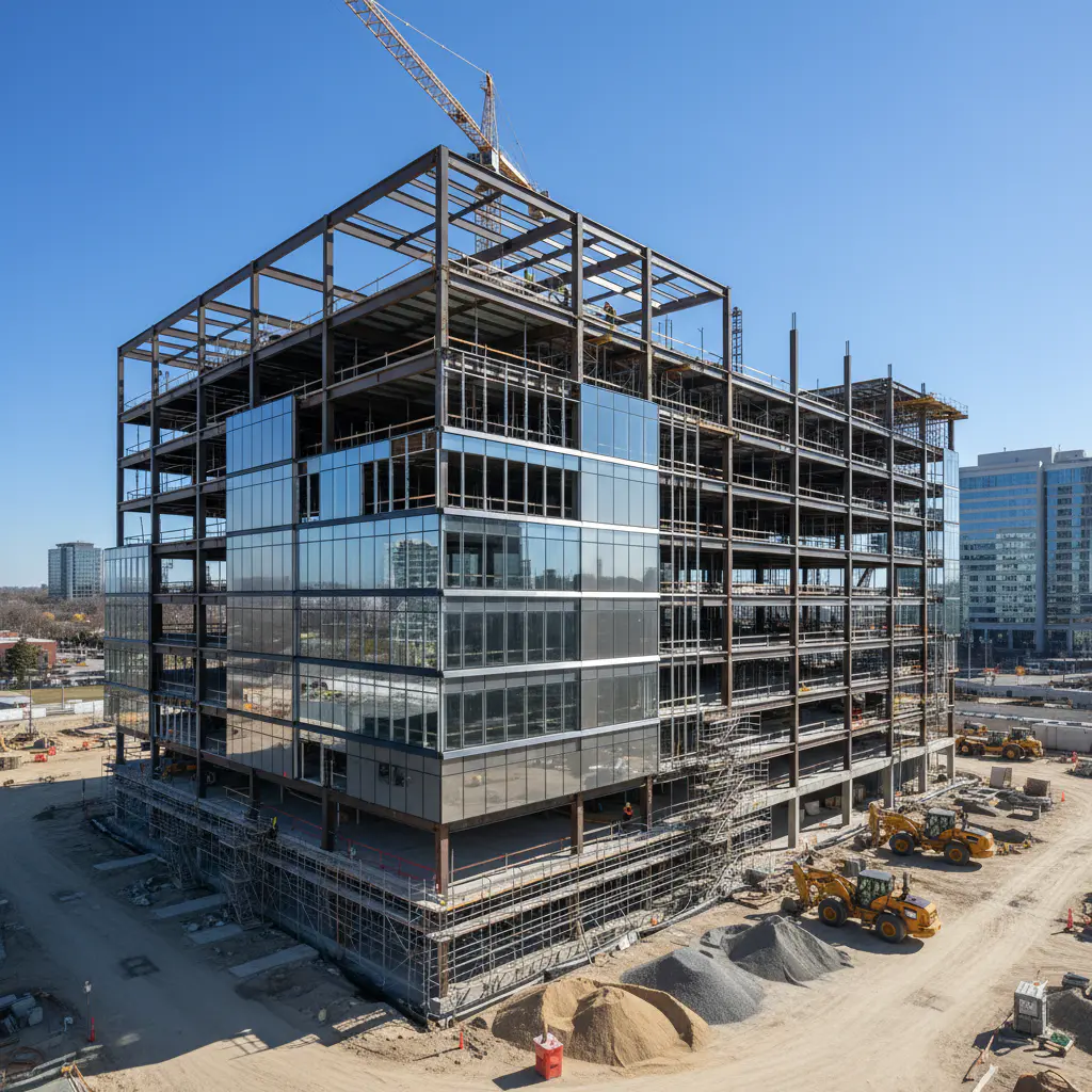 Modern commercial building construction